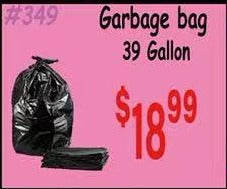 Garbage bag 39 Gallon 4/39Gal