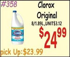Clorox Original 8/1.89L