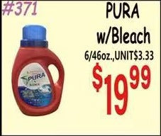 PURA w/Bleach 6/46oz