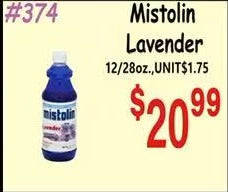 Mistolin Lavender 12/28oz