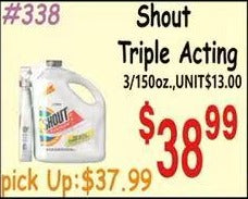 Shout Triple Acting 3/150oz