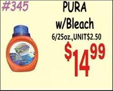 PURA w/Bleach 6/25oz