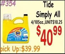 Tide Simply All 4/105oz