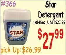 Star Detergent 1/845oz