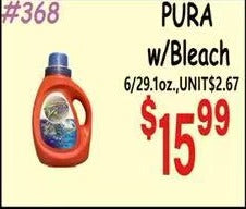 PURA w/Bleach 6/29.1oz