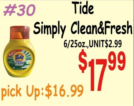 Tide Simply Clean&Fresh 6/25oz