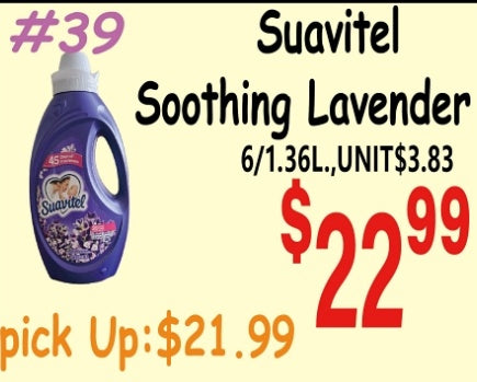Suavitel Soothing Lavender 6/1.36L
