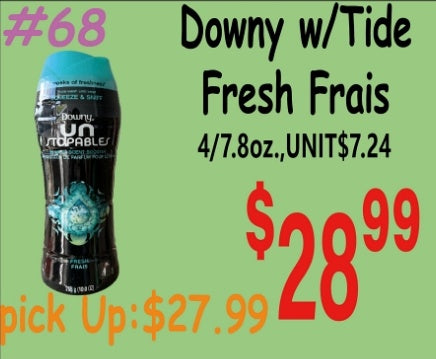 Downy Fresh Frais Lh 4/7.8oz