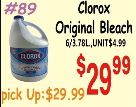 Clorox Original Bleach 6/3.78L
