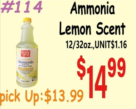 Ammonia Lemon Scent 12/32oz