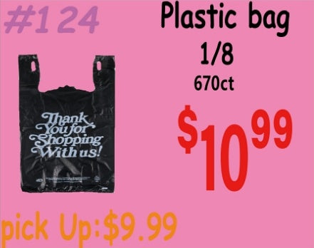 Plastic bag 1/8 1/8 670ct