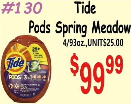 Tide Pods Spring Meadow 4/93oz