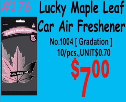 Lucky Maple Leaf Car Air Freshener Gradation No.1004(Gradation) 10/pcs