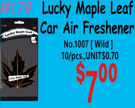 Lucky Maple Leaf Car Air Freshener Wild No.1007(Wild) 10/pcs