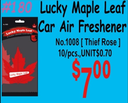 Lucky Maple Leaf Car Air Freshener Thief Rose No.1008(Thief Rose) 10/pcs