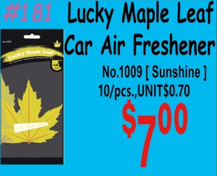 Lucky Maple Leaf Car Air Freshener Sunshine No.1009(Sunshine) 10/pcs