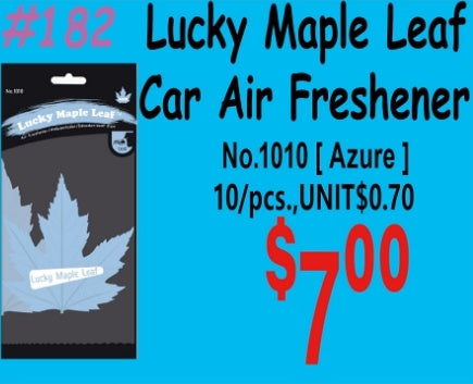 Lucky Maple Leaf Car Air Freshener Azure No.1010(Azure) 10/pcs