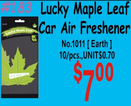 Lucky Maple Leaf Car Air Freshener Earth No.1011(Earth) 10/pcs