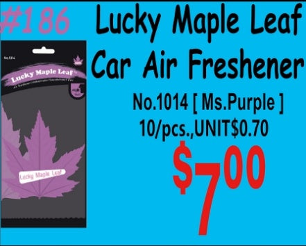 Lucky Maple Leaf Car Air Freshener Ms.Purple No.1014(Ms.Purple) 10/pcs