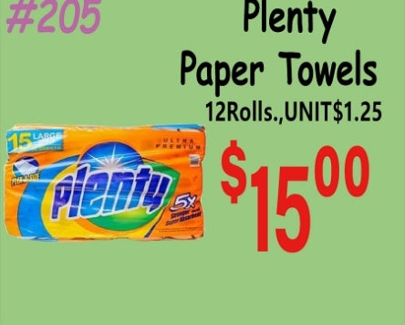 Plenty Paper Towels 12/rol