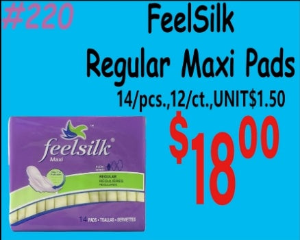 FeelSilk Regular Maxi Pads 14/pcs