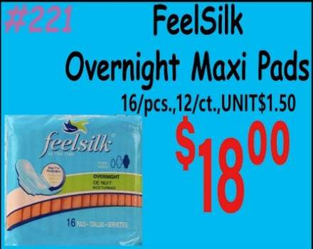 FeelSilk Overnight Maxi Pads 20/pcs
