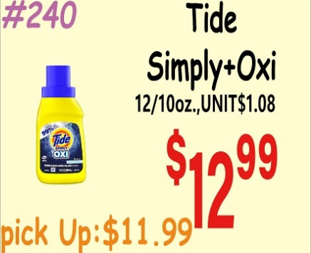 Tide Simply+Oxi 12/10oz