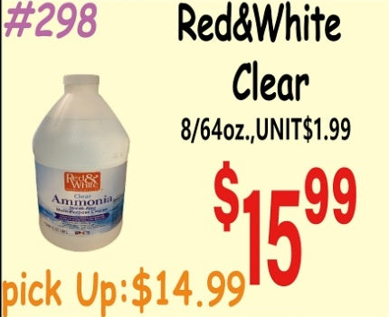 Red&White Clear 8/64oz