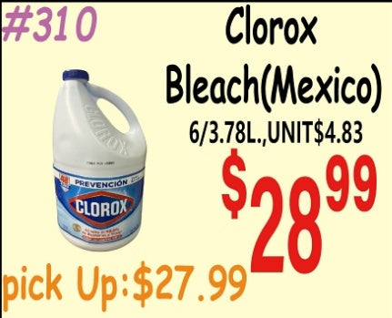 Clorox Bleach(Mexico) 6/3.78L