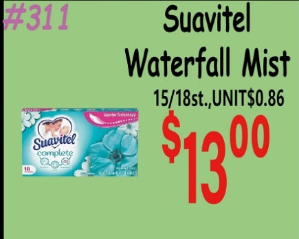 Suavitel Waterfall Mist 15/161ml