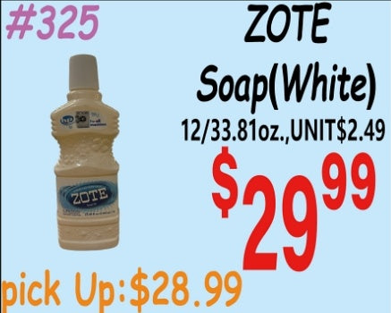 ZOTE Soap(White) 12/333ml