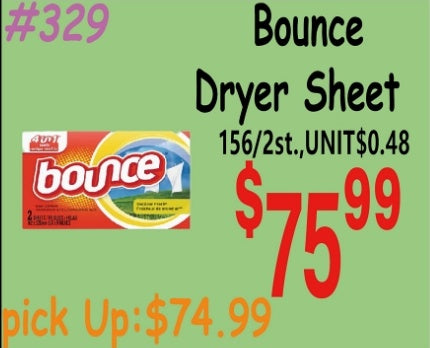 Bounce Dryer Sheet 156/2st