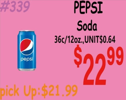 PEPSI Soda 36c/12oz