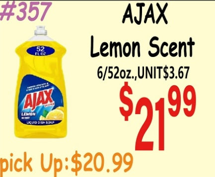AJAX Lemon Scent 6/52oz