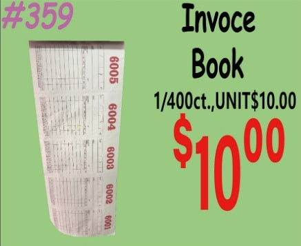 Invoice Book 1/400ct
