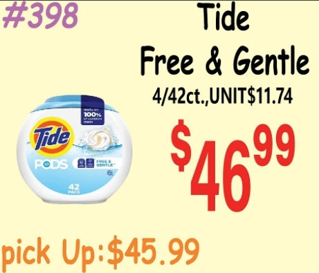 Tide Free & Gentle 4/242oz