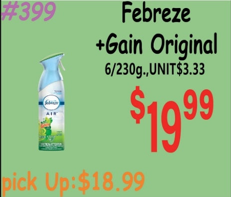 Febreze +Gain Original 6/290g