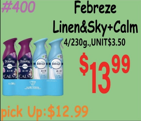 Febreze Linen&Sky+Calm 4/230g